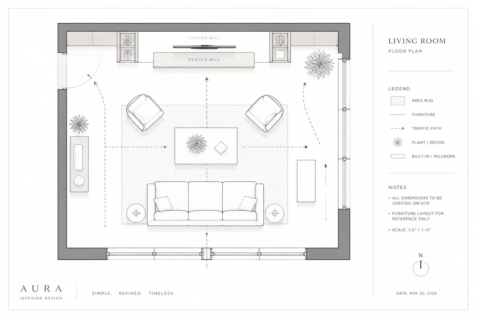 Living Room Traffic Blueprint