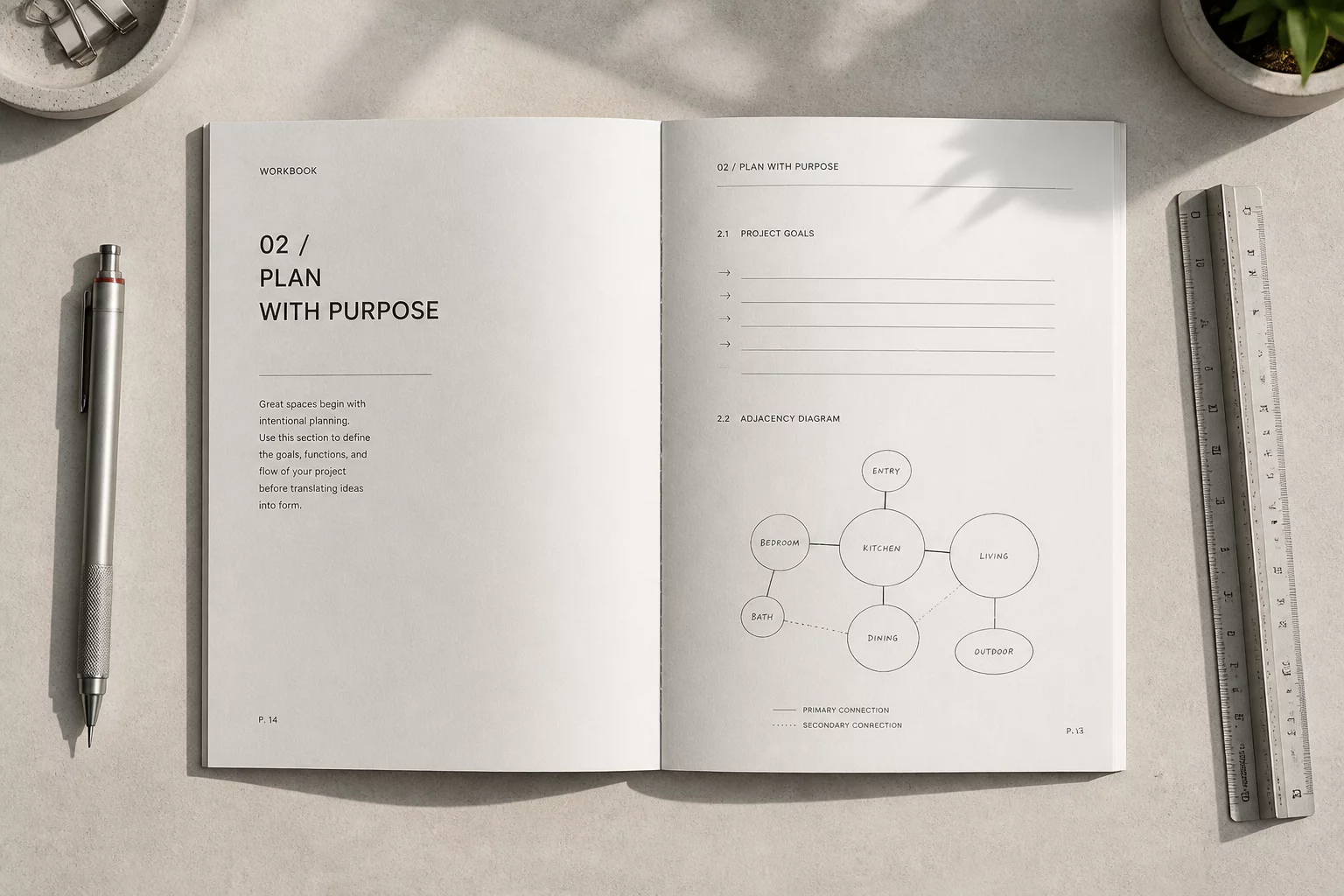 Minimalist Workspace and DailyFlow Workbook
